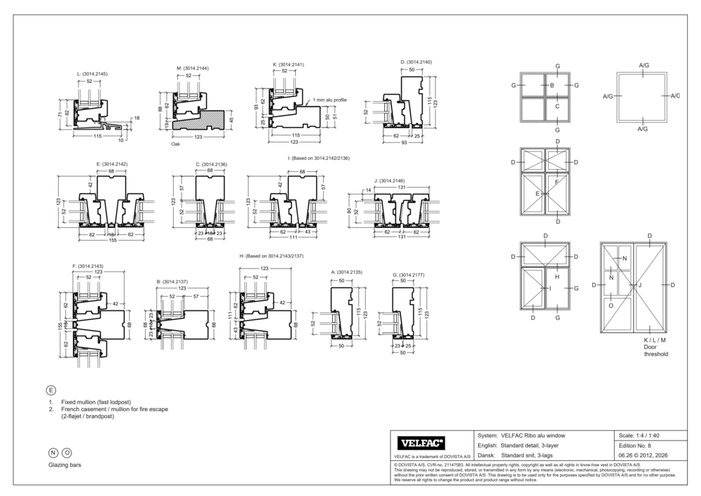 VELFAC Ribo trä/alu fönster, fönsterdörrar och fyllningar